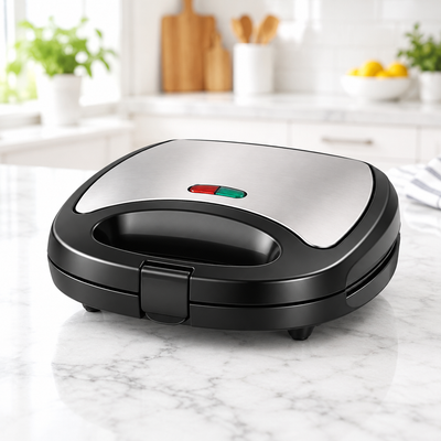 Cuizy Waffle 7 gaufrier 7-en-1 sur plan de travail en marbre