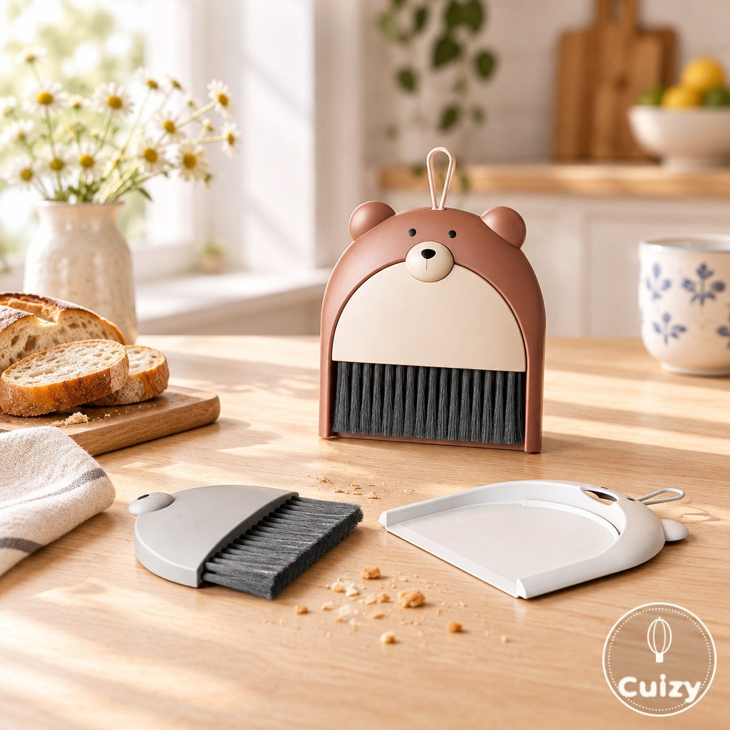 Mini balai et pelle à poussière ours Cuizy Dust