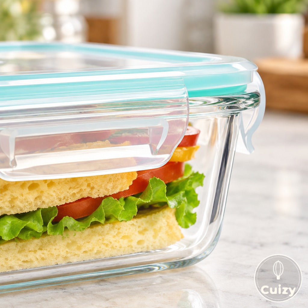 Gros plan sur le couvercle à clips Cuizy Lunch