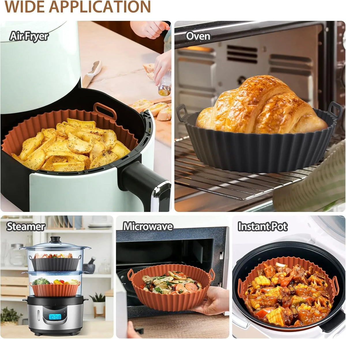 Panier en silicone réutilisable pour friteuse à air – Cuizy Guard
