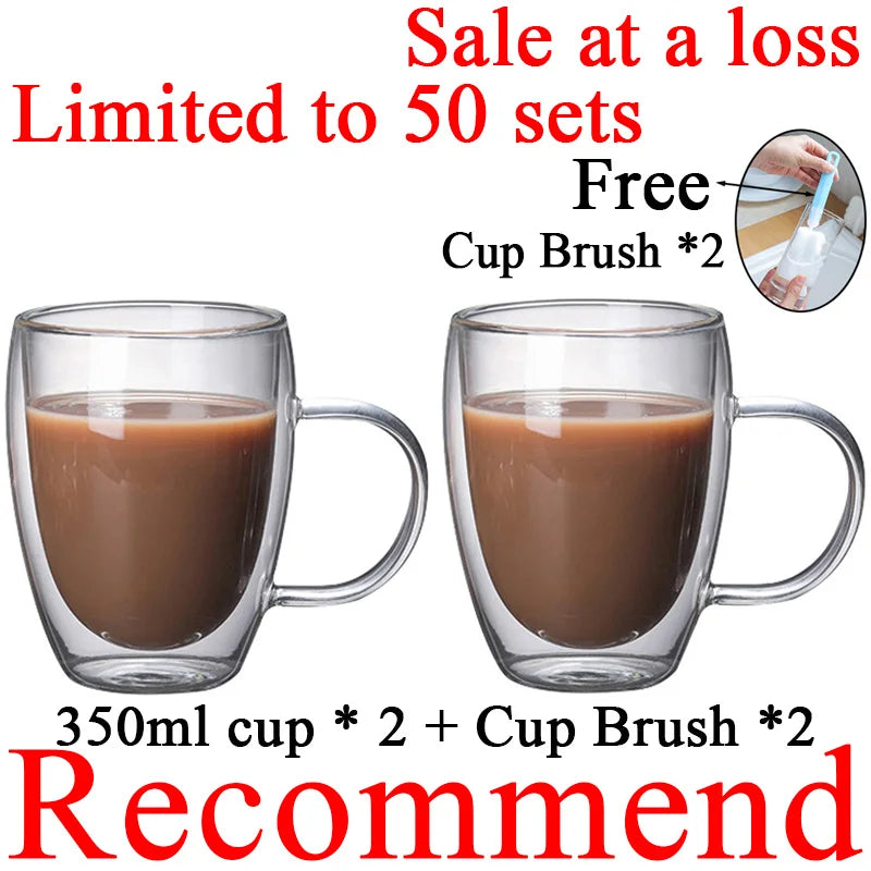 Tasses en verre double paroi – Cuizy Demi
