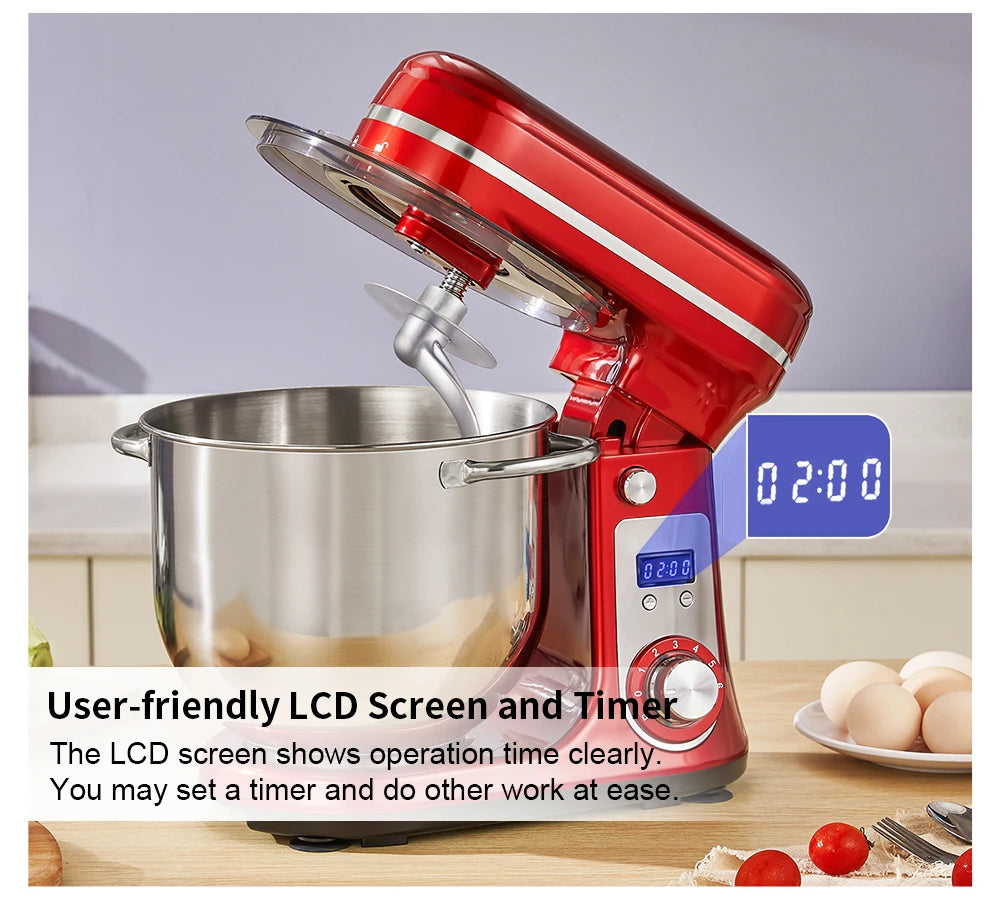 Robot pâtissier 6 L 1200 W silencieux – Cuizy Bake