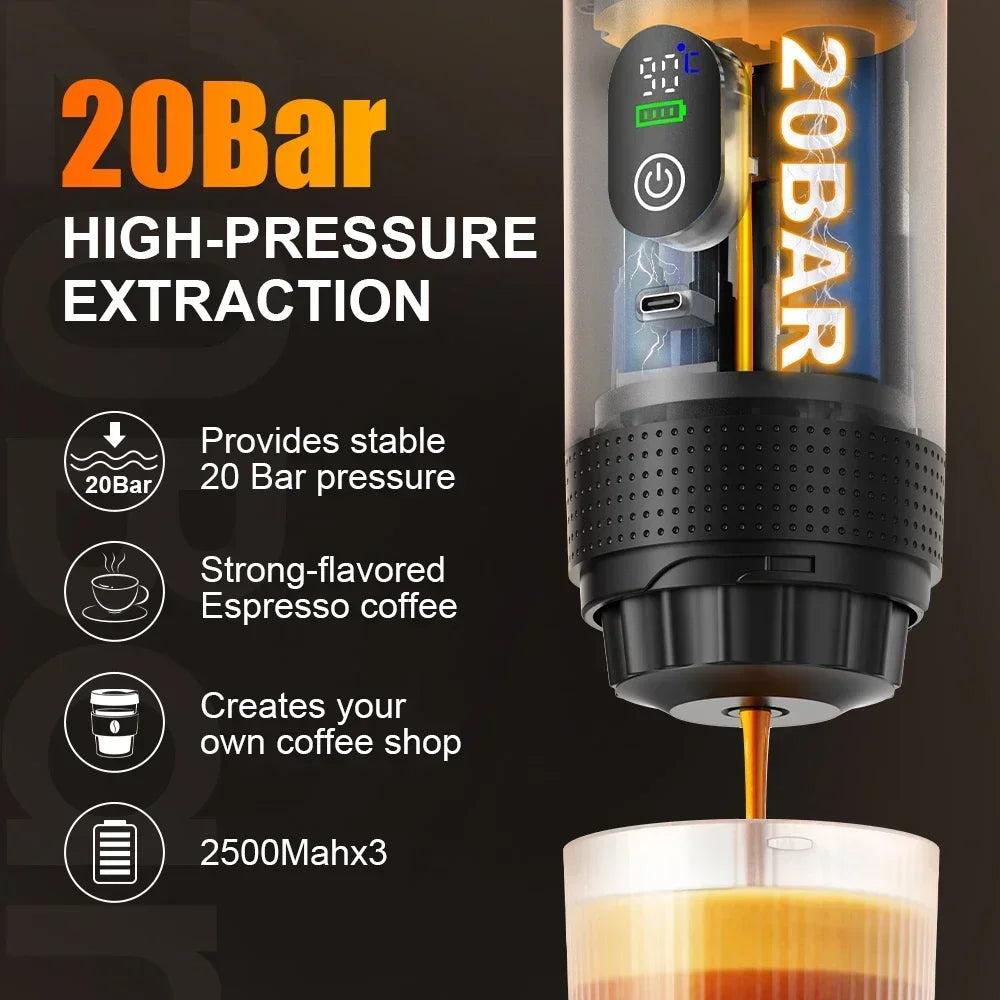 Machine à café expresso portable 3-en-1 – Cuizy Go Espresso