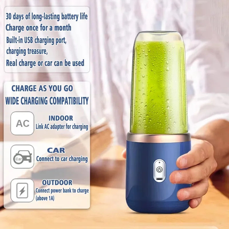 Blender portable 400 ml rechargeable USB 6 lames – Cuizy Shake