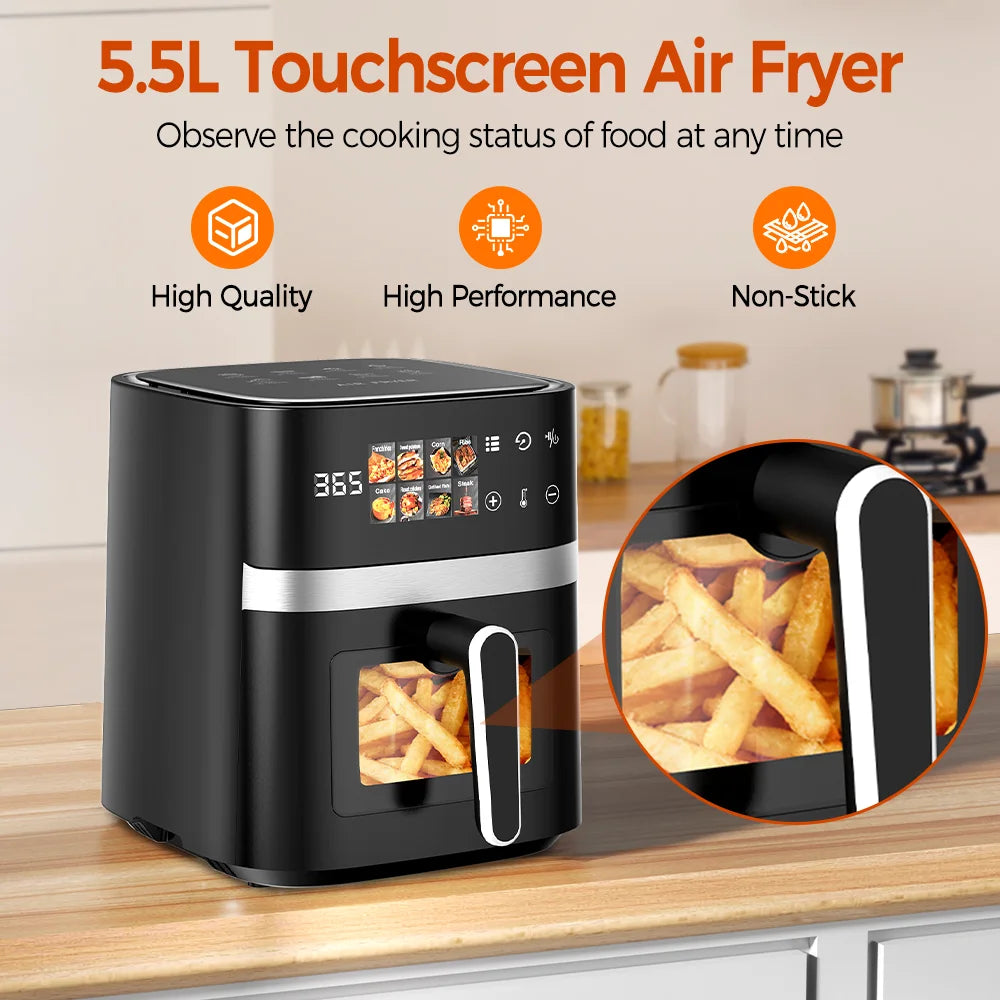 Friteuse à air 5,5 L 1350 W sans huile – Cuizy Crisp