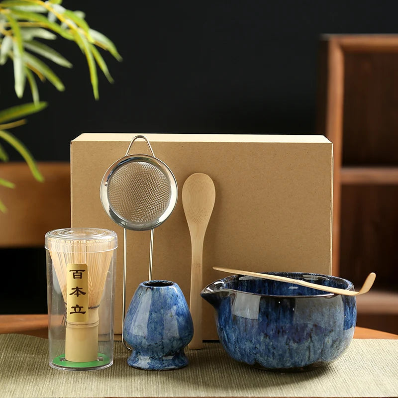Set Matcha Japonais 6 Pièces avec Fouet en Bambou – Cuizy Matcha