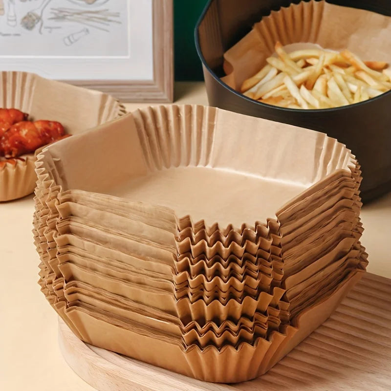 Papier Cuisson Jetable pour Friteuse à Air, 50 Feuilles – Cuizy Liner