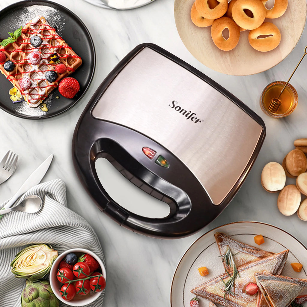 Gaufrier 7-en-1 gaufres, croque, panini, donuts – Cuizy Waffle 7
