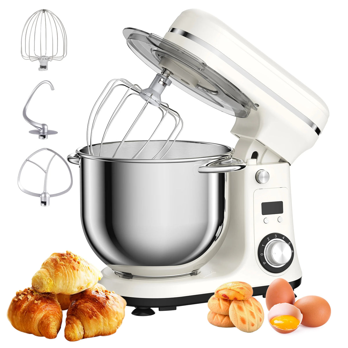 Robot pâtissier 6 L 1200 W silencieux – Cuizy Bake