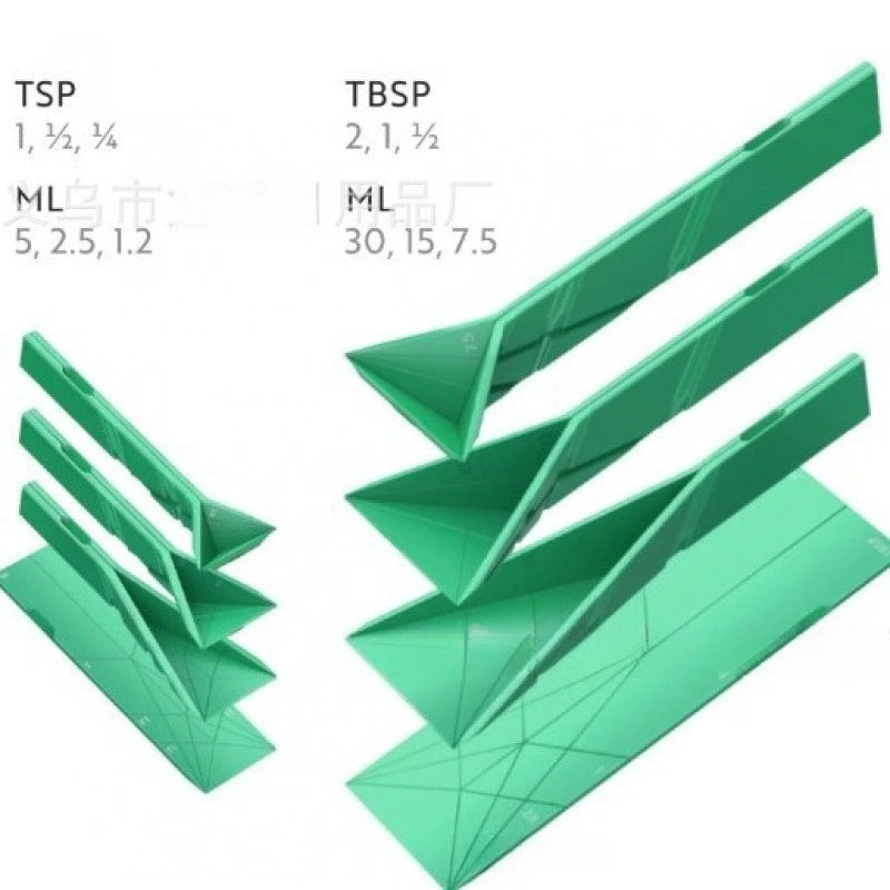 Cuizy Fold vert – cuillère pliable dépliée et repliée
