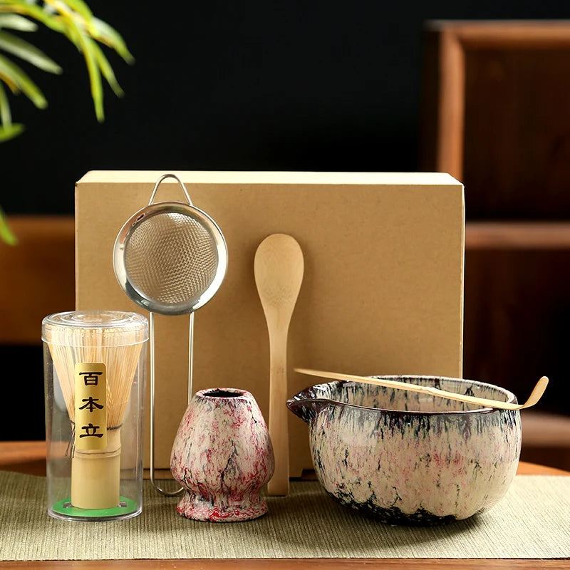 Set Matcha Japonais 6 Pièces avec Fouet en Bambou – Cuizy Matcha