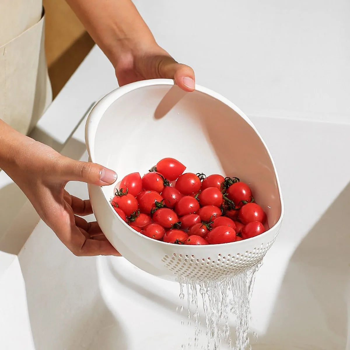 Bol Passoire Égouttoir à Riz et Fruits avec Poignée – Cuizy Rice