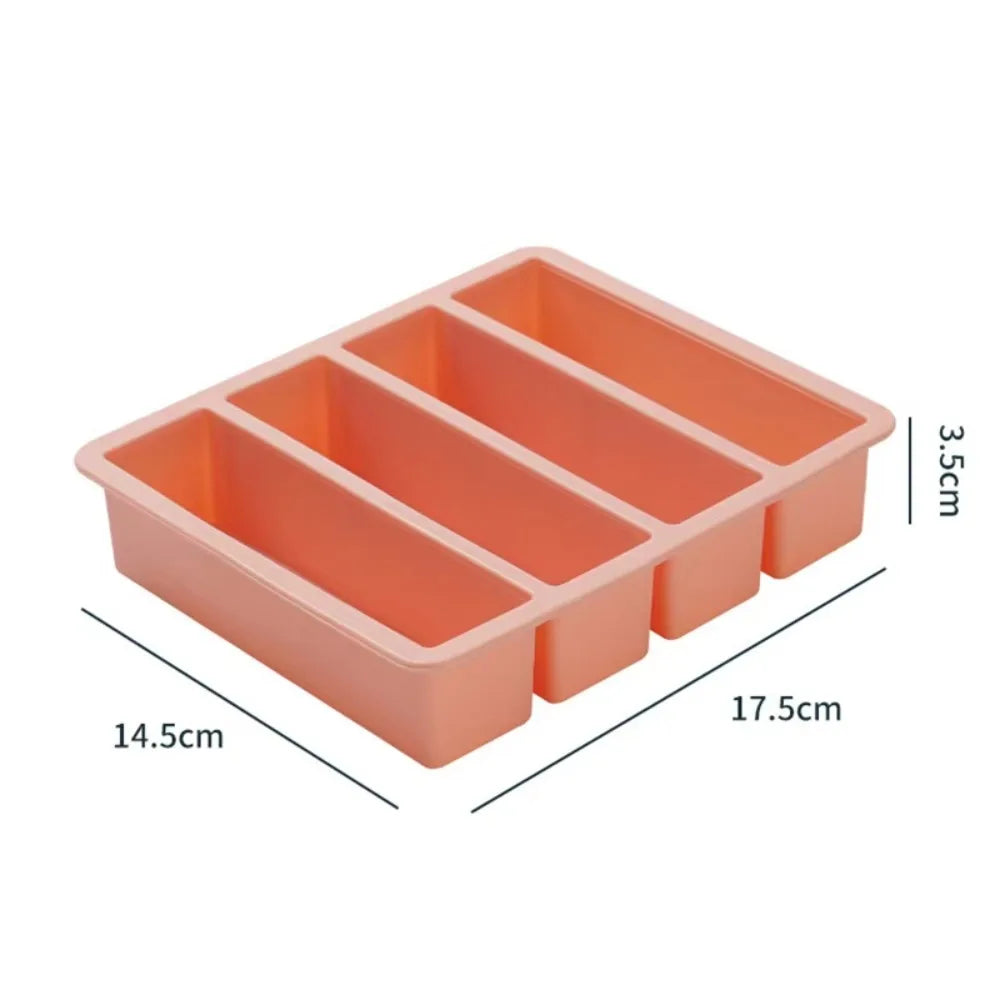 Moule de Congélation en Silicone 4 Portions avec Couvercle (soupes, sauces, bouillons) – Cuizy Freeze