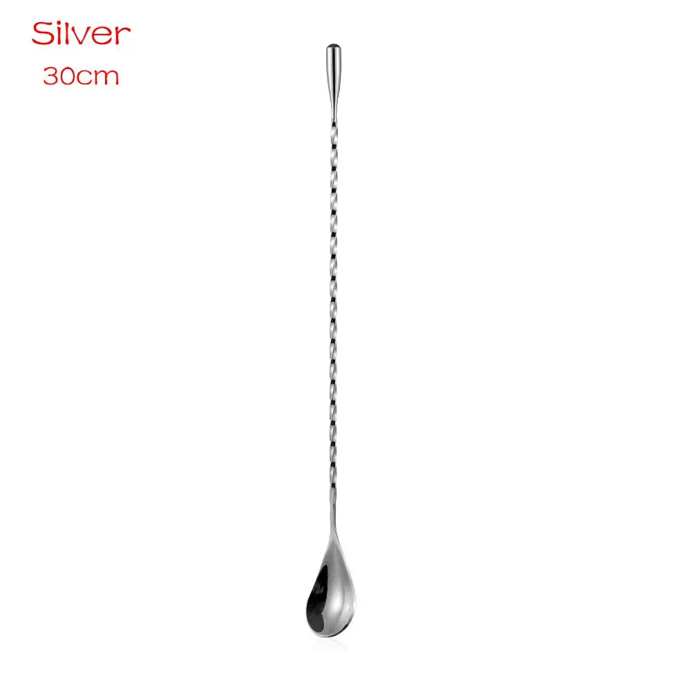 Cuillère de bar torsadée 30 cm en inox – Cuizy Twist