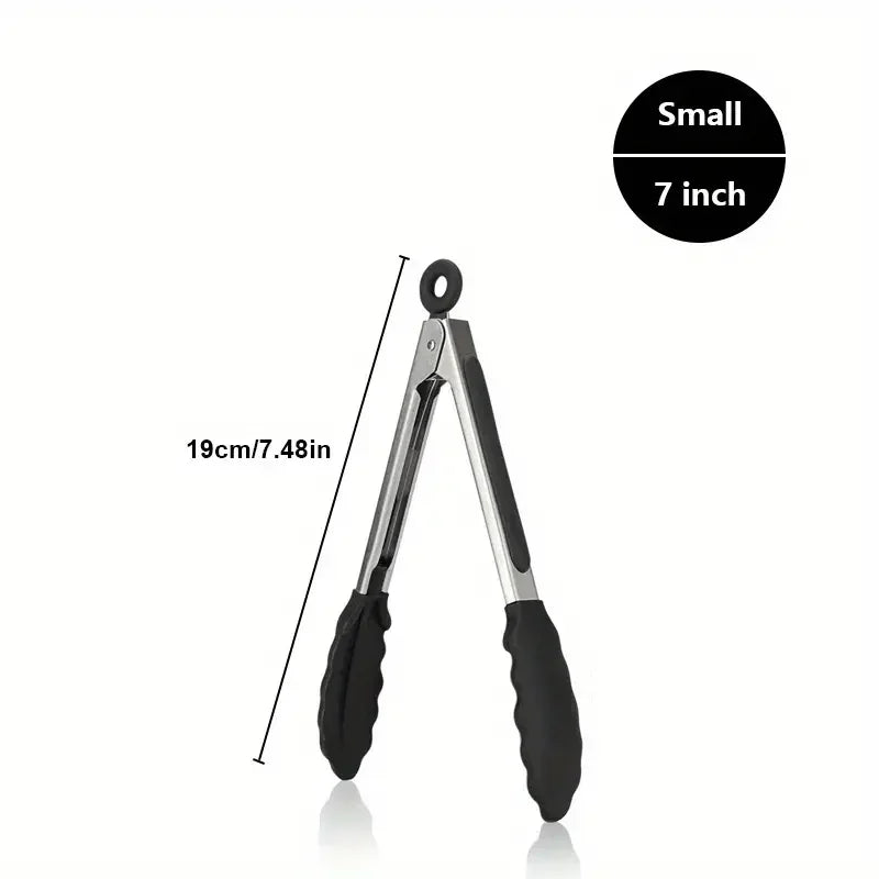 Pince de Cuisine en Inox avec Embouts Silicone, 3 Tailles – Cuizy Grip