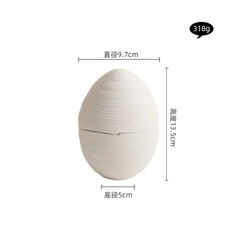 Bol en céramique blanche forme œuf S ou M – Cuizy Egg