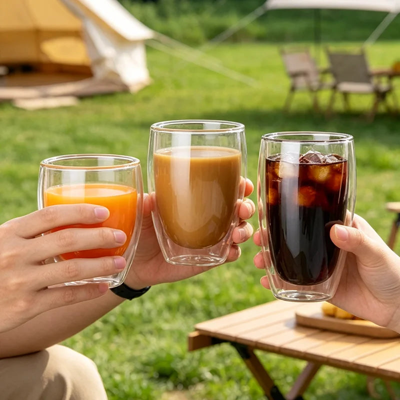 Tasses en verre double paroi – Cuizy Demi