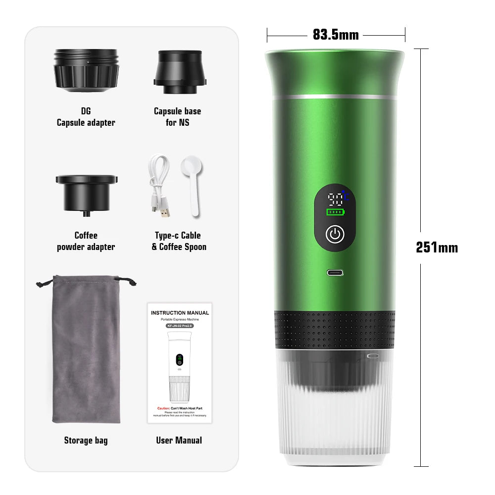 Machine à café expresso portable 3-en-1 – Cuizy Go Espresso