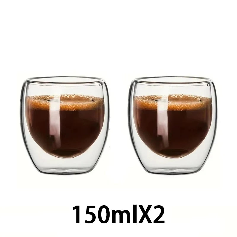 Tasses en verre double paroi – Cuizy Demi