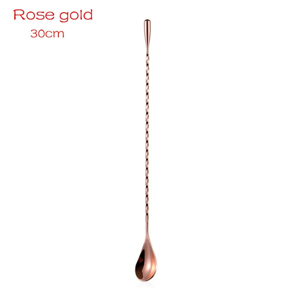 Cuillère de bar torsadée 30 cm en inox – Cuizy Twist