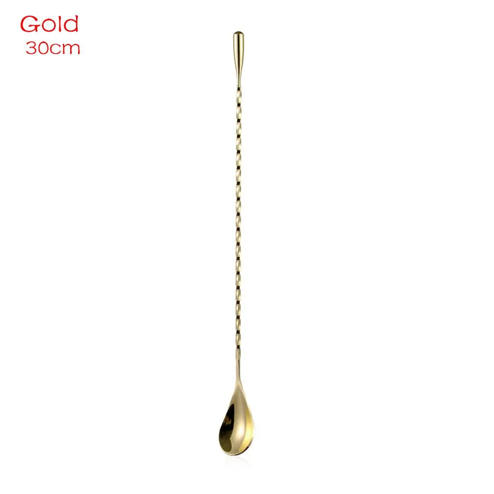 Cuillère de bar torsadée 30 cm en inox – Cuizy Twist