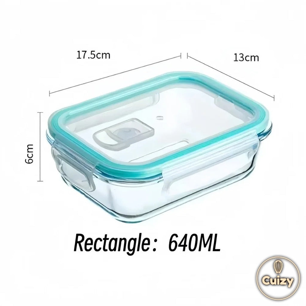 Dimensions de la boîte en verre Cuizy Lunch 640 ml