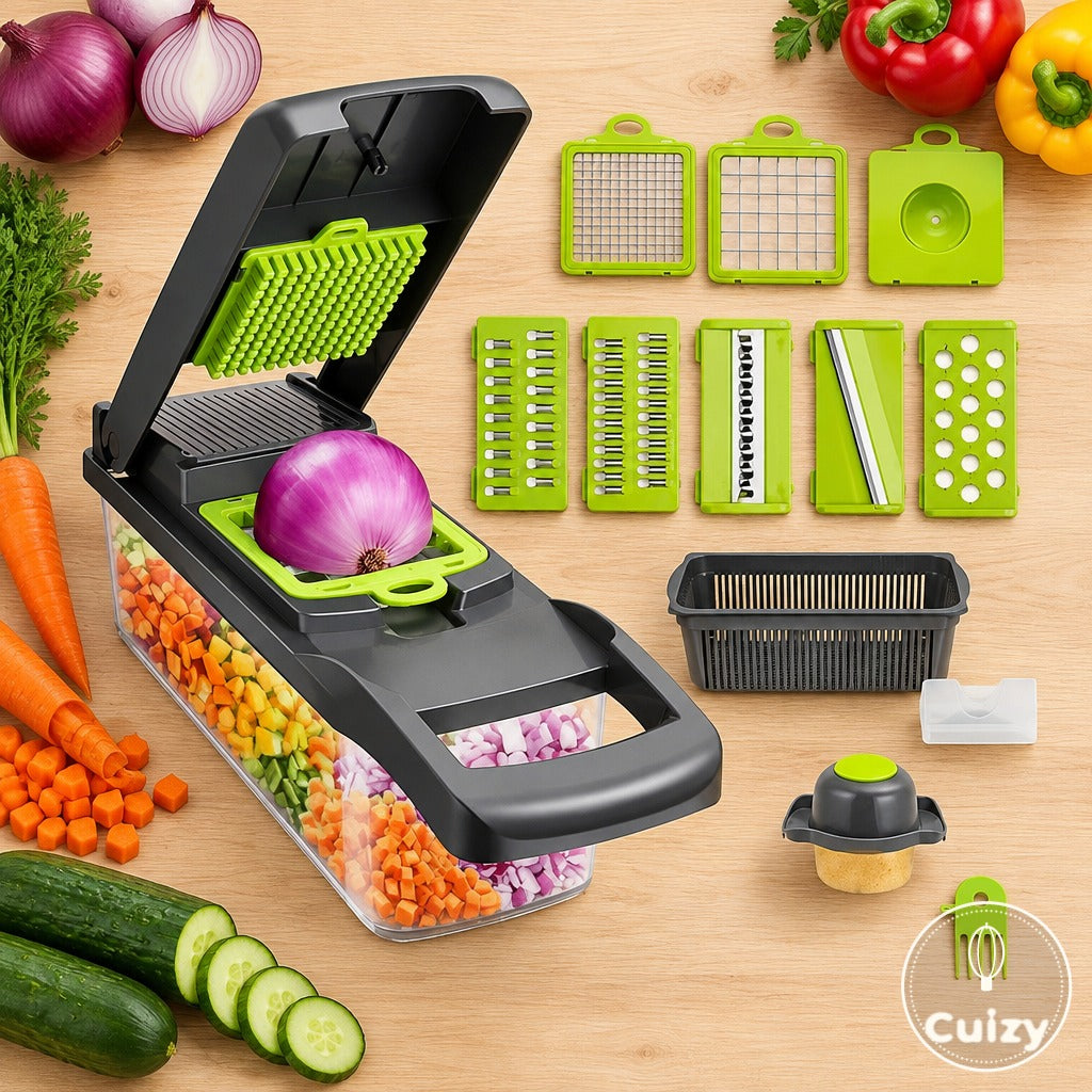 Trancheuse Cuizy Slicer avec ses lames et accessoires