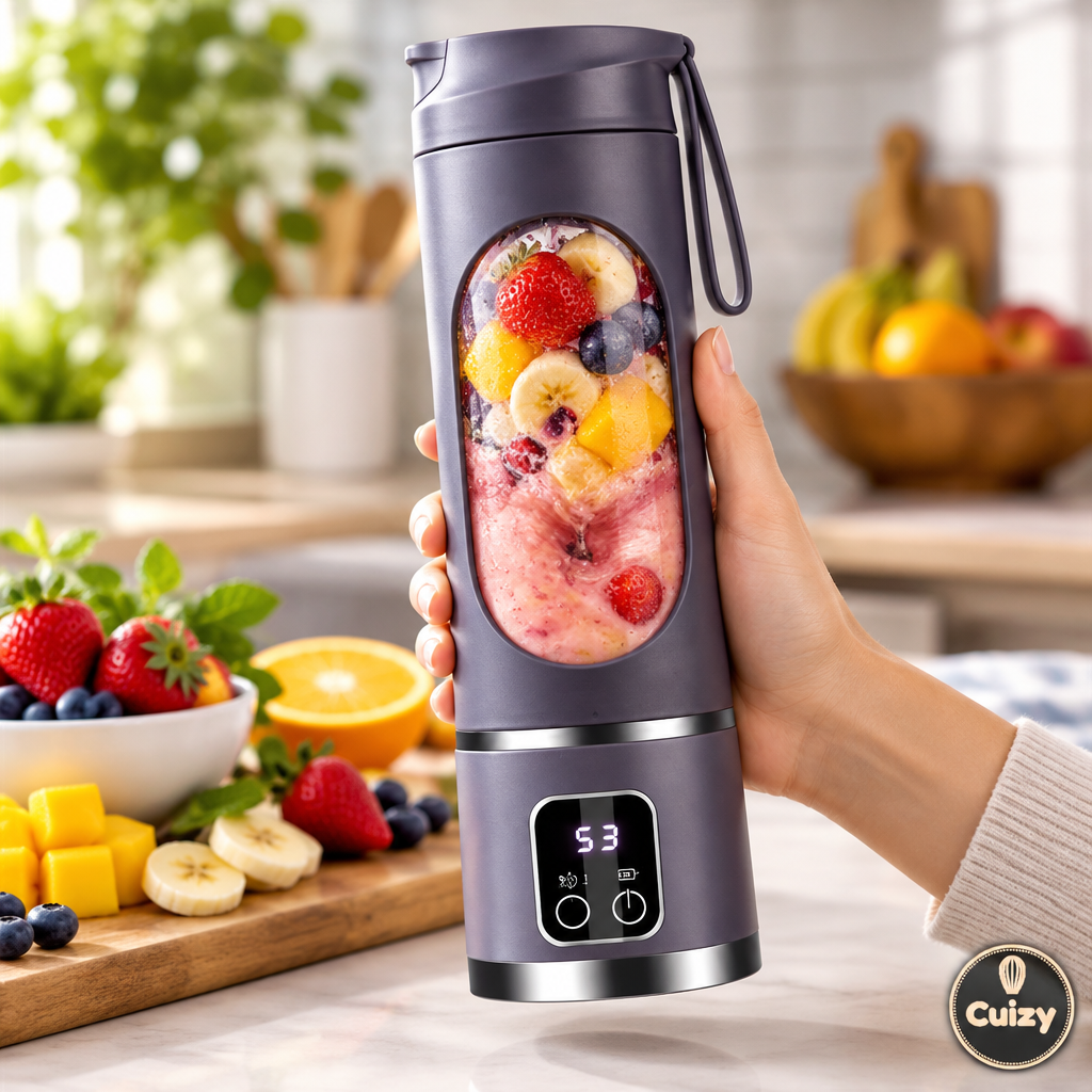 Cuizy Blend en utilisation : smoothie aux fruits