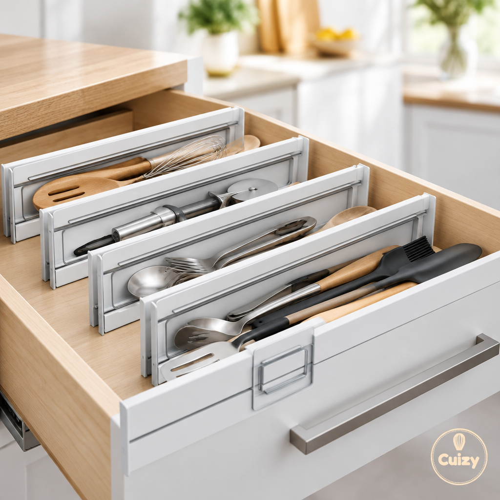 Séparateurs extensibles pour tiroir et frigo Cuizy