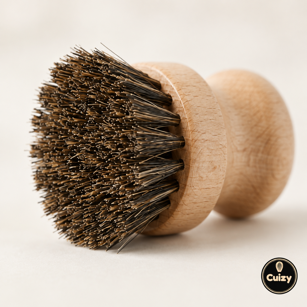 Détail des poils de la brosse de nettoyage