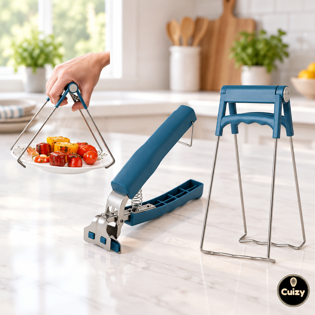 Pince anti-brûlure Cuizy Lift sur plan de travail de cuisine