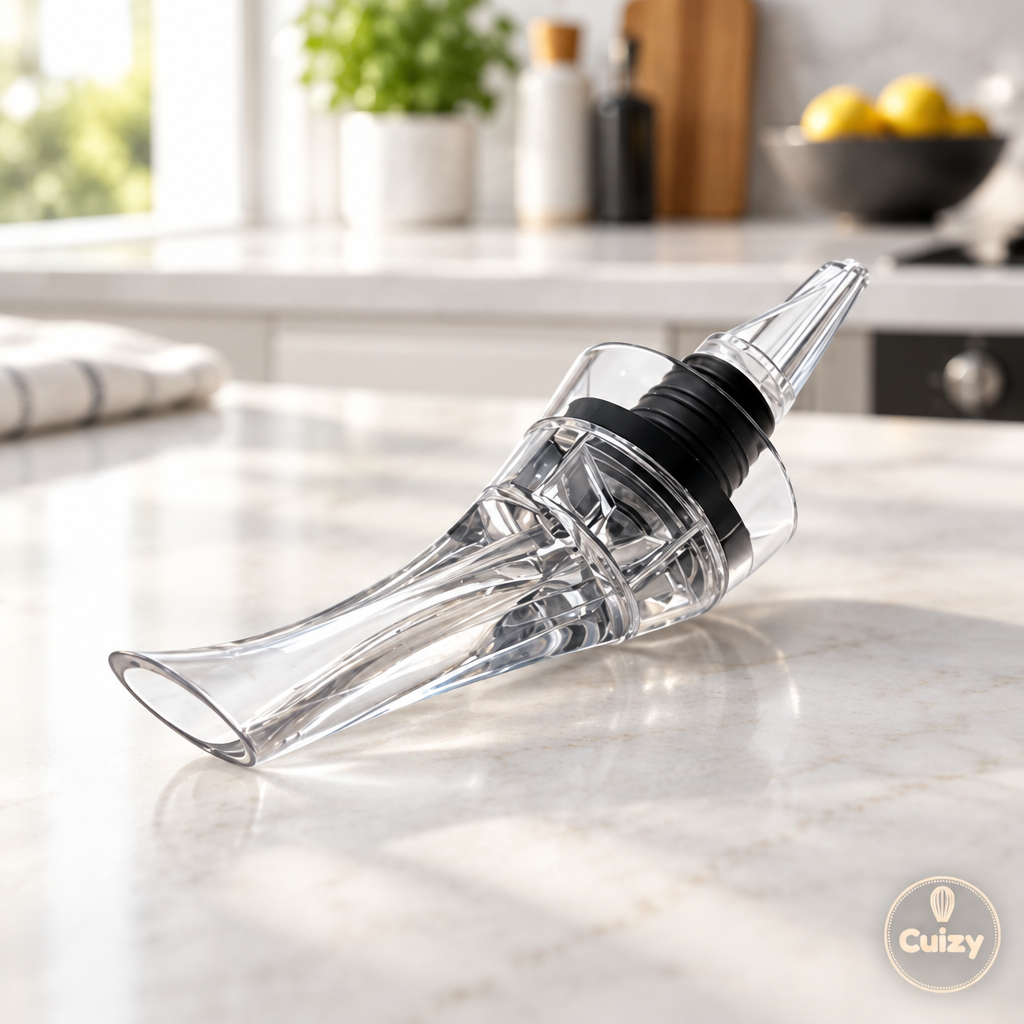 Verseur aérateur de vin Cuizy Breathe sur plan de travail