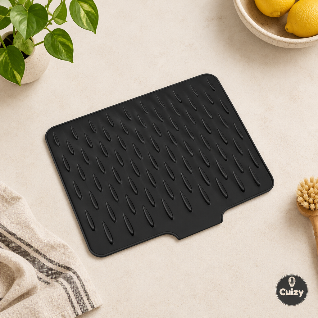 Vue du dessus du tapis égouttoir en silicone