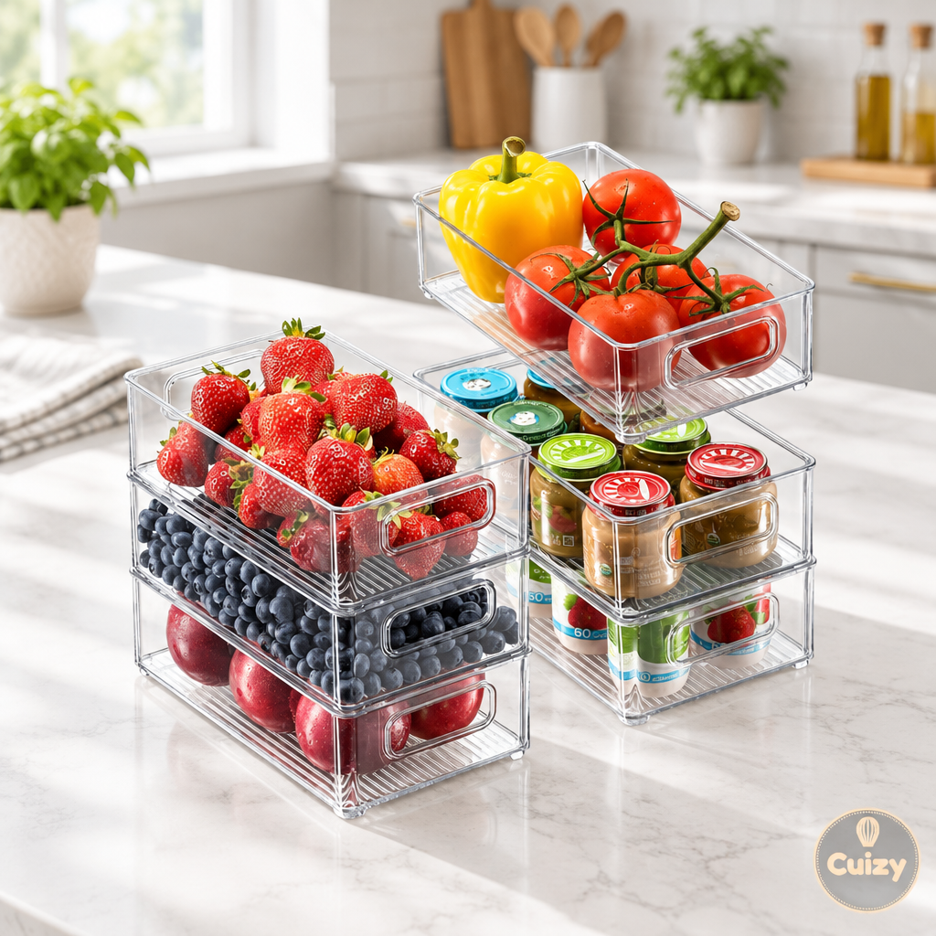 Bac de rangement transparent pour frigo Cuizy Bin