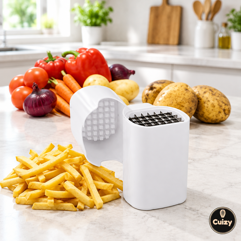 Coupe-frites manuel Cuizy Fries sur plan de travail