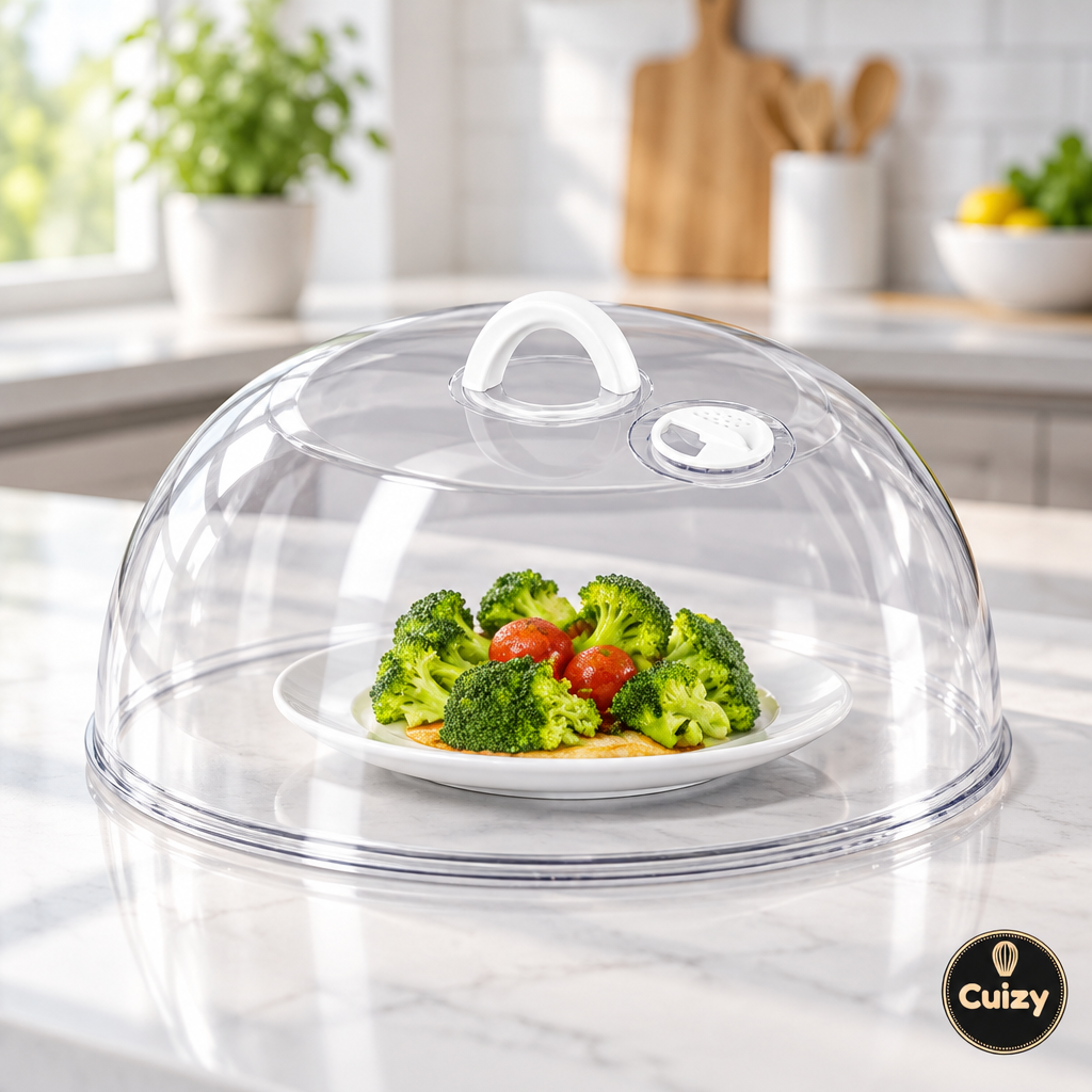 Cloche couvre-plat micro-ondes Cuizy Dome avec poignée