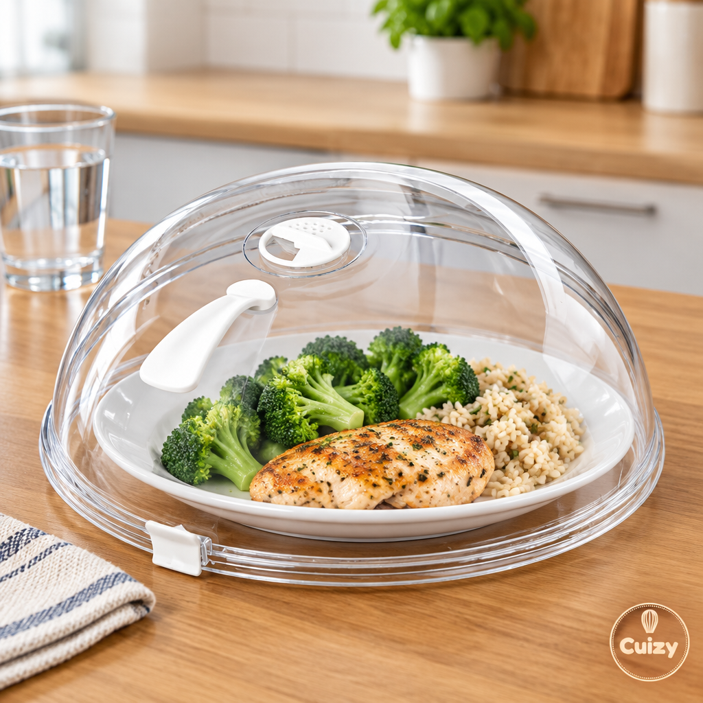 Cloche sur une assiette réchauffée avec un verre d'eau
