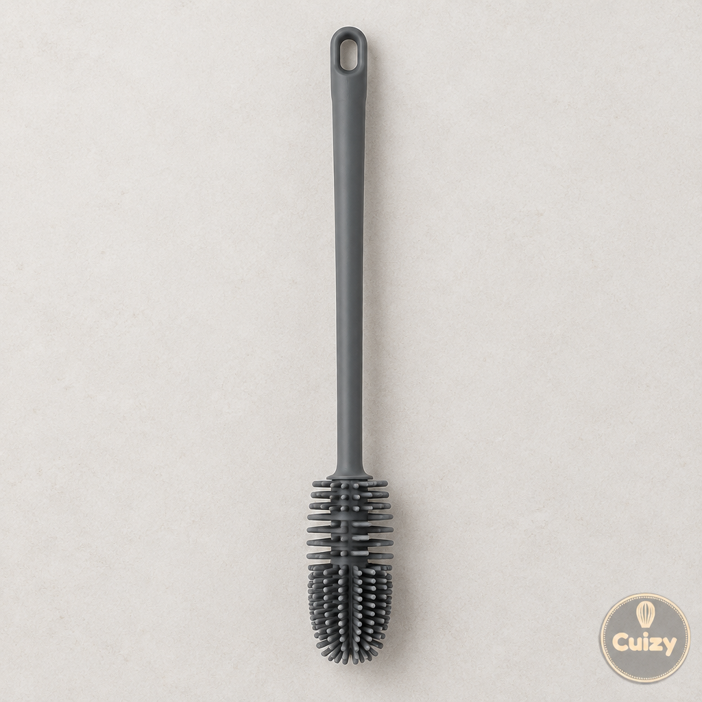 Vue du dessus de la brosse à bouteille