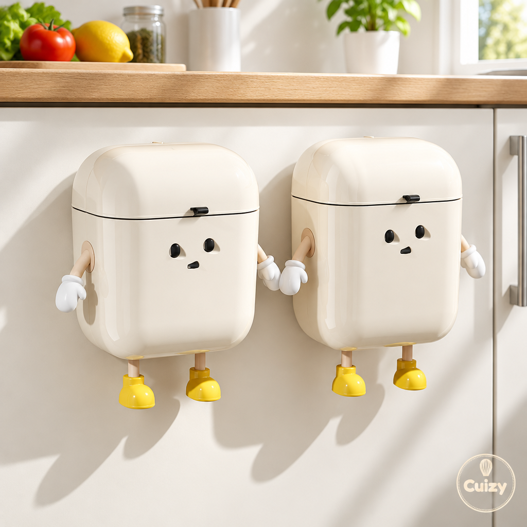 Poubelle de cuisine murale avec couvercle Cuizy Tidy