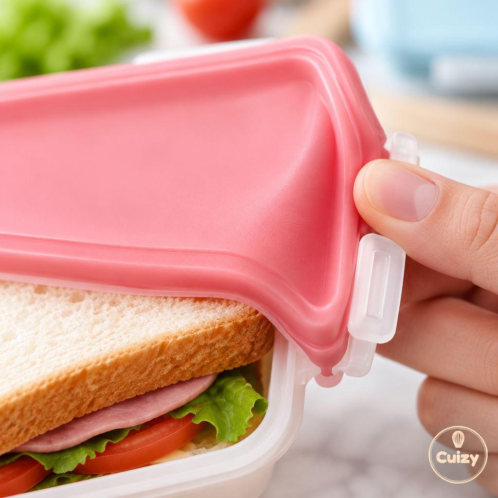Gros plan sur le silicone souple et la fermeture