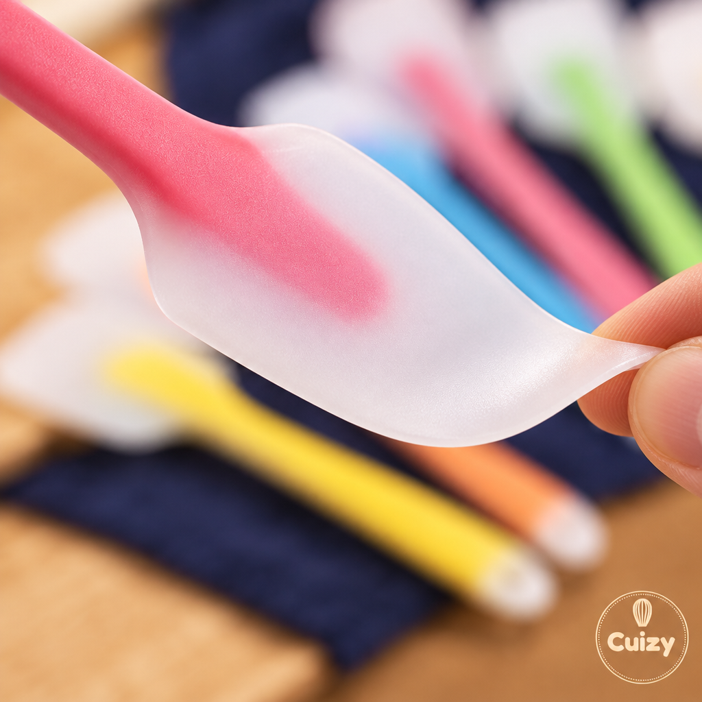 Gros plan sur le bord souple de la spatule