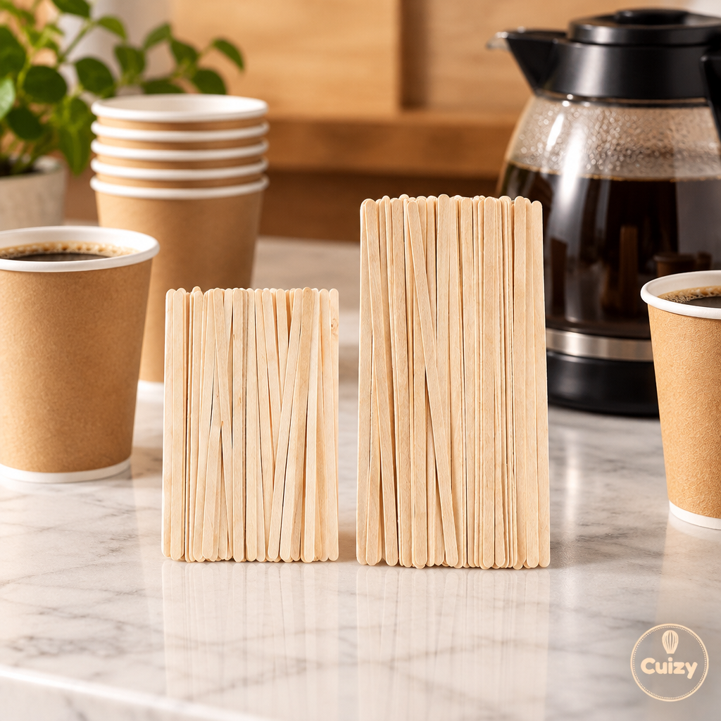 Touilleurs près de tasses et d'une cafetière