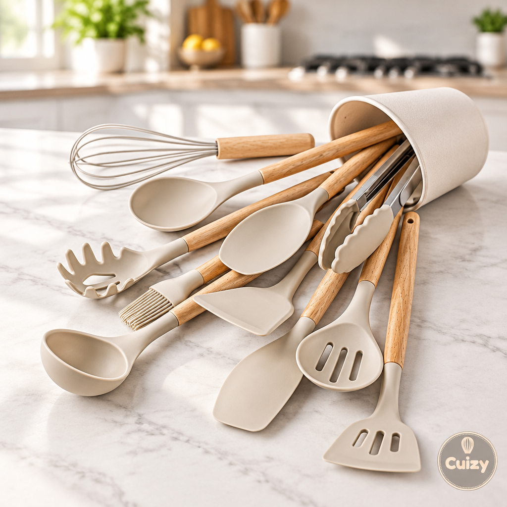Set d'ustensiles en silicone Cuizy Cream