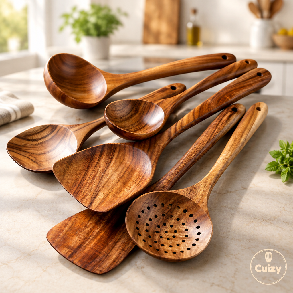 Ustensiles en teck Cuizy Teak