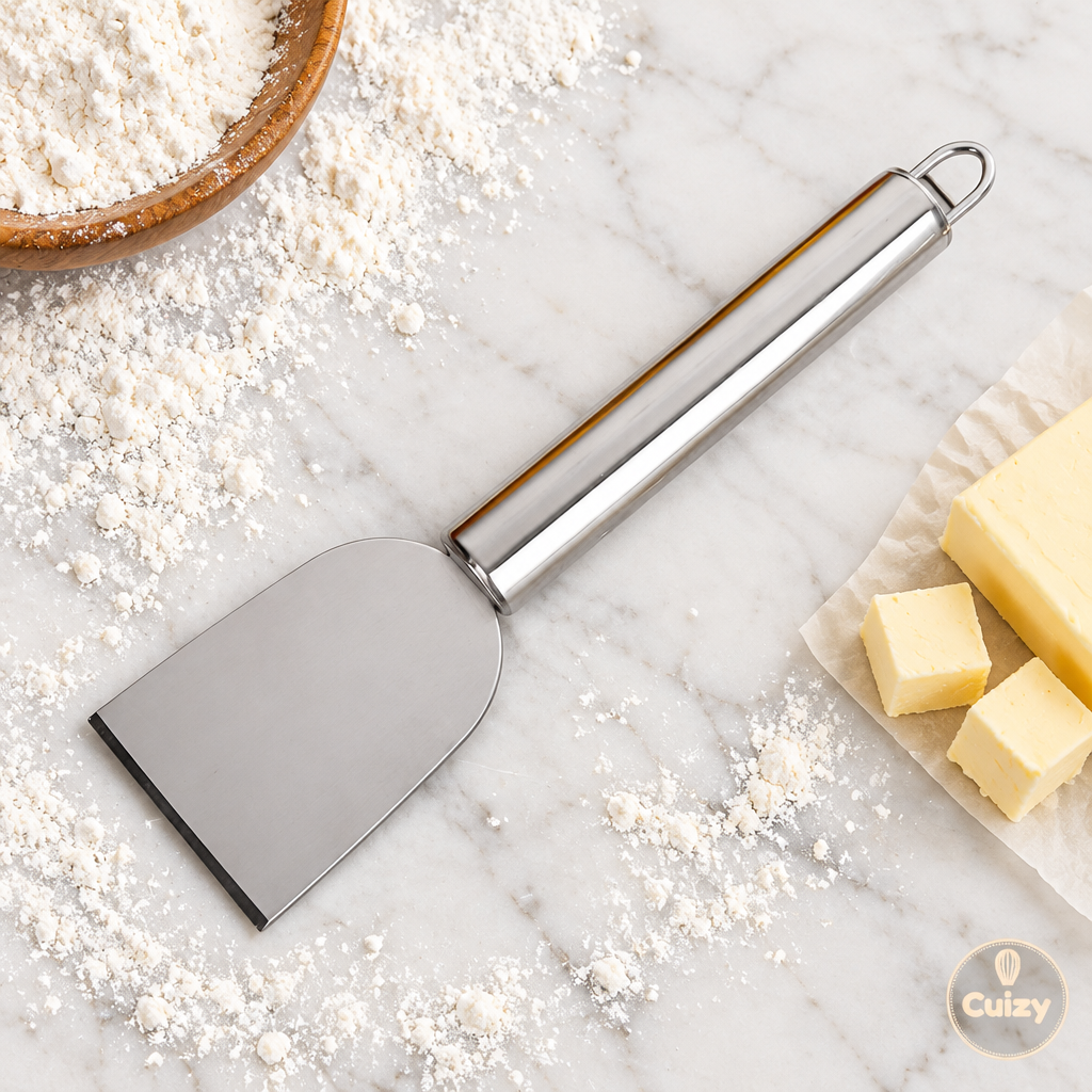 Grattoir inox vue du dessus