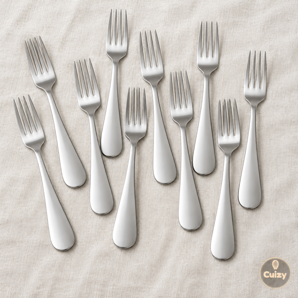 Fourchettes de table vue du dessus