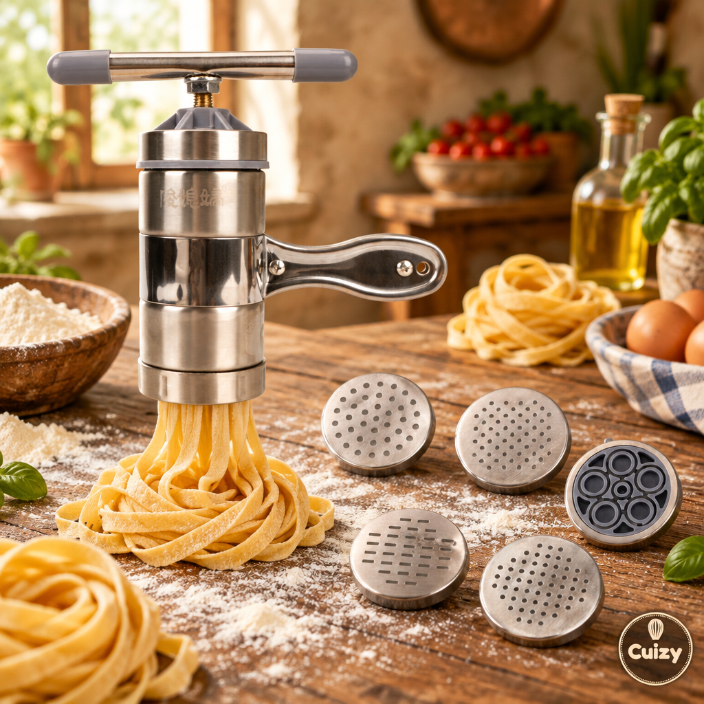 Machine à pâtes avec tagliatelles fraîches