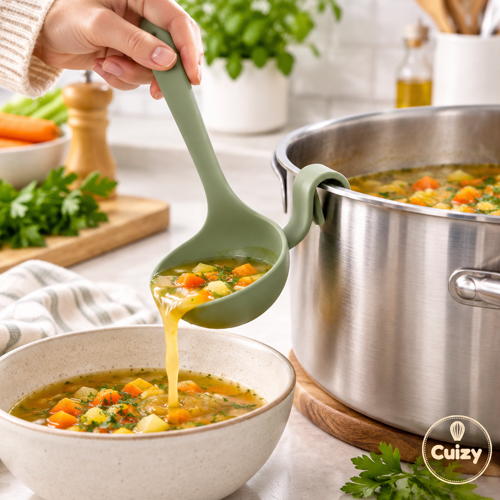 Louche silicone pour servir la soupe