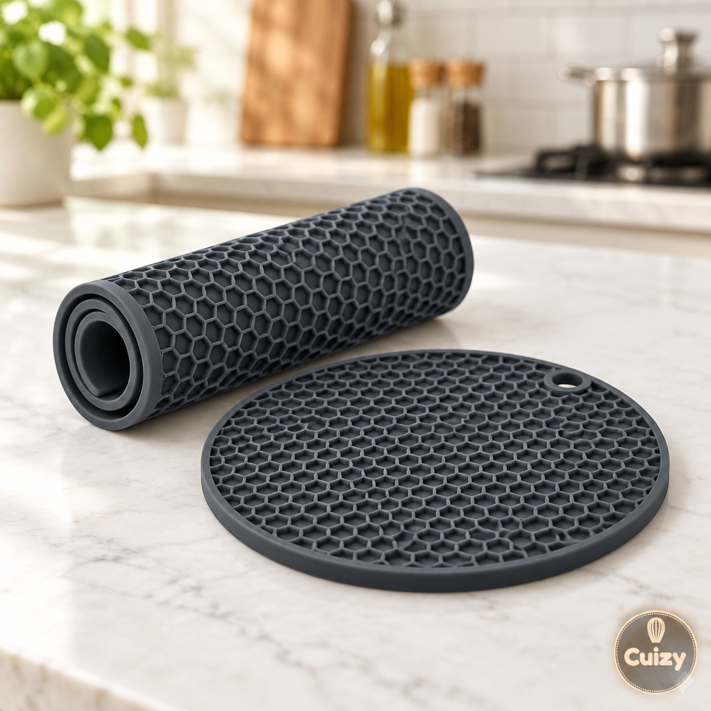 Dessous de plat silicone enroulables Cuizy Trivet