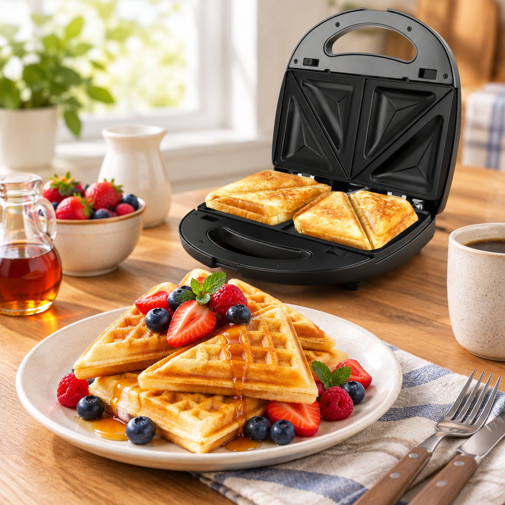 Cuizy Waffle 7 gaufrier 7-en-1 vue rapprochée